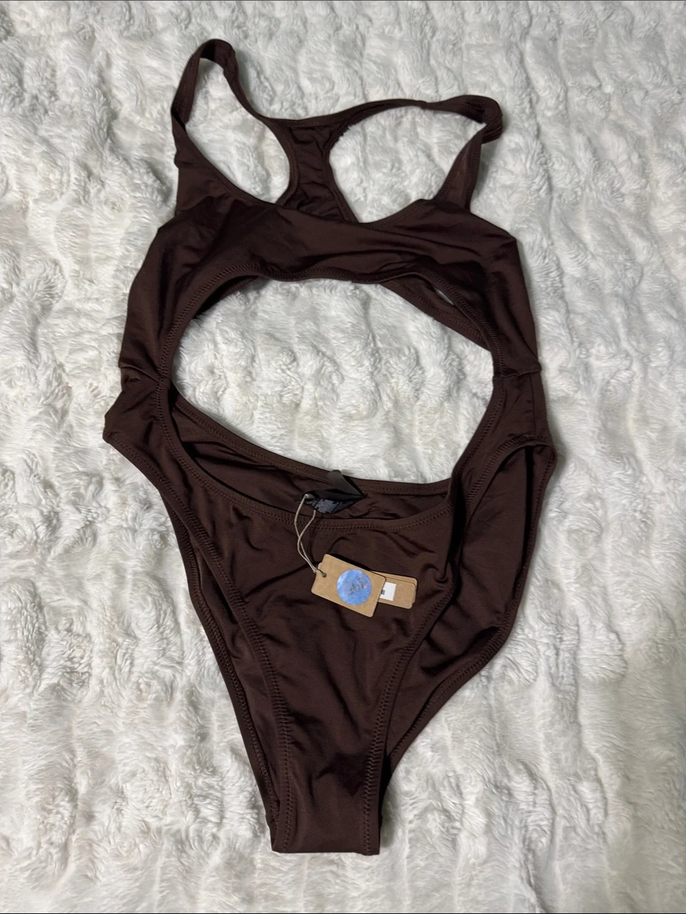 Skims swim Cut Out Monokini Swimsuit one piece Cocoa